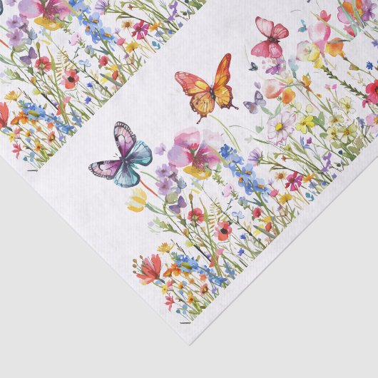 Beautiful Colorful Wildflowers & Butterflies 薄葉紙 (詳細)