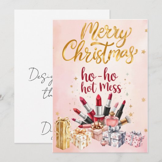 Beautiful Cosmetics inspired greeting card (正面/裏面)