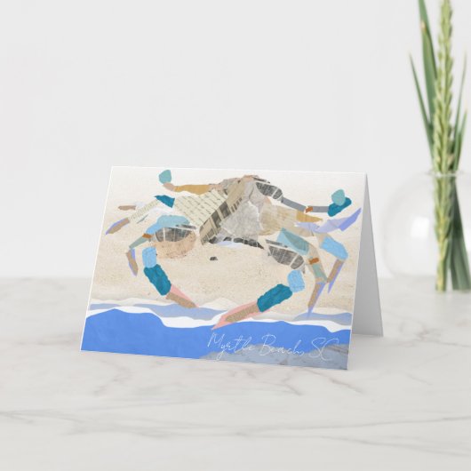 Beautiful Crab card that you can personalize サンキューカード (正面)