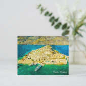 Beautiful Crete Greece Scenery Oil Paint ポストカード (スタンド正面)