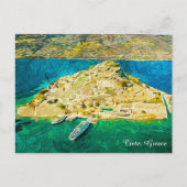 Beautiful Crete Greece Scenery Oil Paint ポストカード (正面)