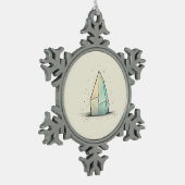 Beautiful Crystal Tint Art  スノーフレークピューターオーナメント (左)