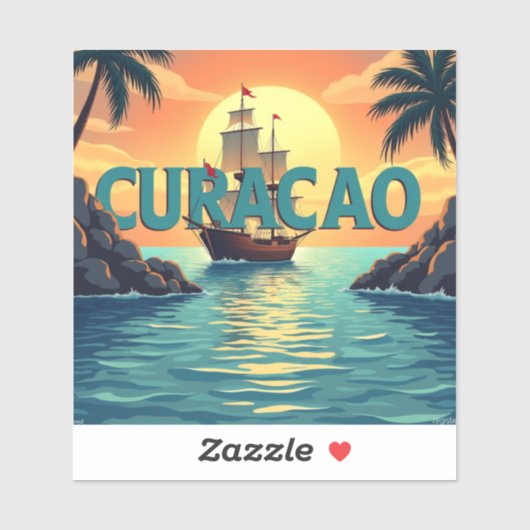 Beautiful curacao sunset  シール (シート)