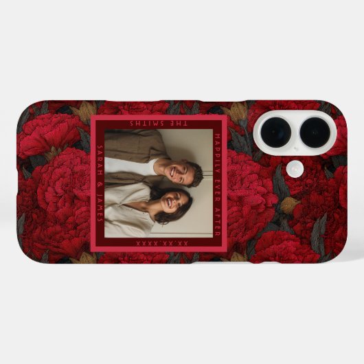 Beautiful Custom Carnation Destination Wedding Case-Mate iPhoneケース (裏面 (横))