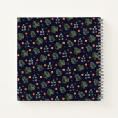 Beautiful Custom Name Modern Leaf Spiral Notebook ノートブック (裏面)