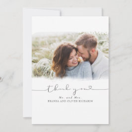 Beautiful Cute 結婚's Thank You Photo サンキューカード