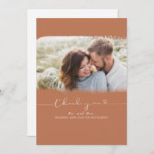 Beautiful Cute 結婚's Thank You Photo サンキューカード (正面/裏面)