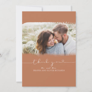 Beautiful Cute 結婚's Thank You Photo サンキューカード
