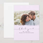 Beautiful Cute 結婚's Thank You Photo サンキューカード (正面/裏面)