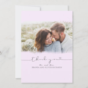 Beautiful Cute 結婚's Thank You Photo サンキューカード