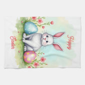 Beautiful Cute Easter Bunny Collection キッチンタオル (横)