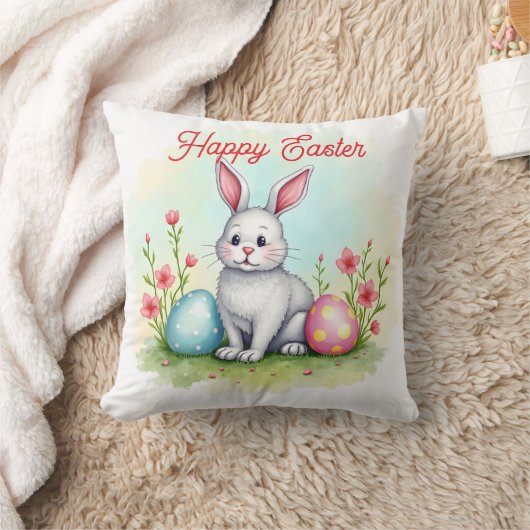 Beautiful Cute Easter Bunny Collection クッション (ブランケット)