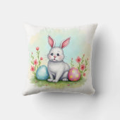 Beautiful Cute Easter Bunny Collection クッション (裏面)