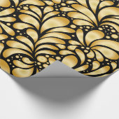 Beautiful Damask Gold & Black Wrapping paper roll ラッピングペーパー (角)