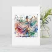 beautiful dancer women art paint  招待状 (スタンド正面)