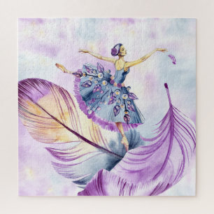 Beautiful Dancing Ballerina with Feathers ジグソーパズル