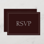 Beautiful Dark Purple Response RSVP (正面/裏面)