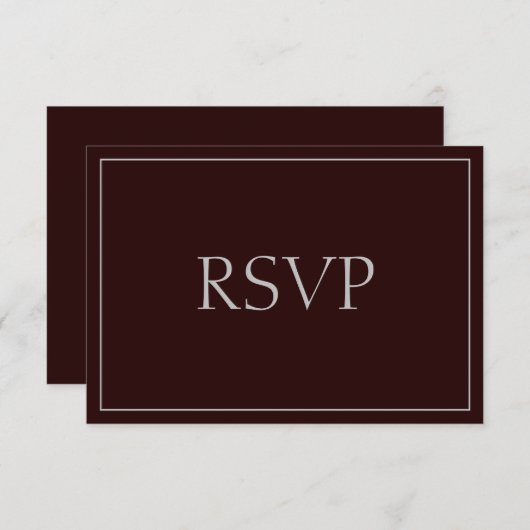 Beautiful Dark Purple Response RSVP (正面/裏面)