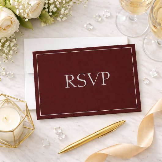 Beautiful Dark Purple Response RSVP
