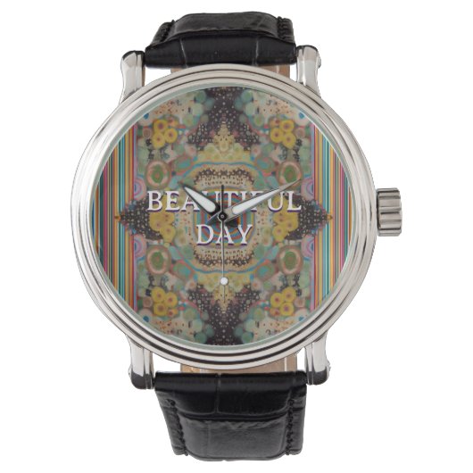 Beautiful Day – Inspirational Kaleidoscope Art Wat 腕時計 (正面)