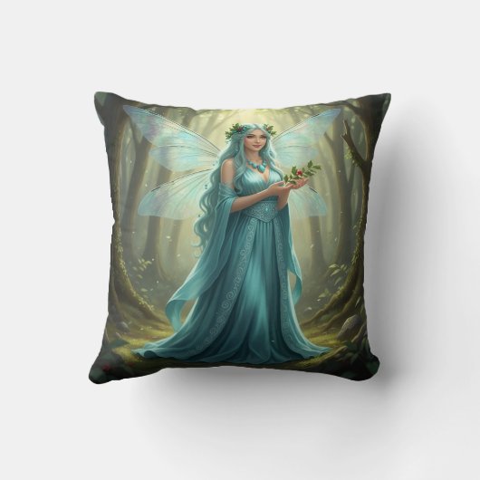 Beautiful December Turquoise Fairy クッション (裏面)