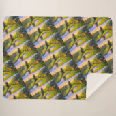 Beautiful design for unique experience  シェルパブランケット (正面(横))