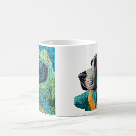 Beautiful detailed unique style Great Dane mug コーヒーマグカップ (中央)