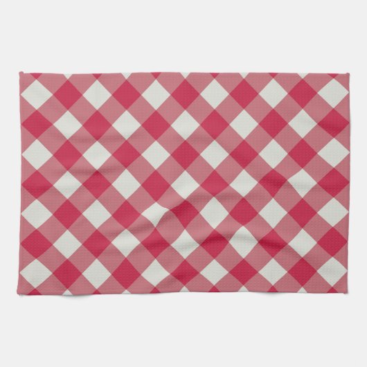 Beautiful Diamond Gingham Pattern Tea Towel キッチンタオル (横)