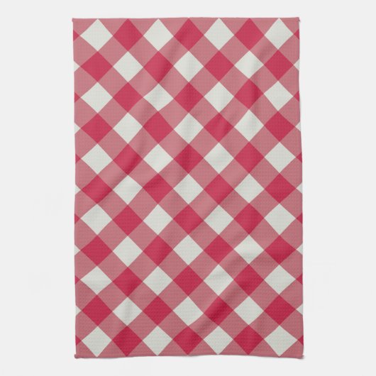 Beautiful Diamond Gingham Pattern Tea Towel キッチンタオル (縦)