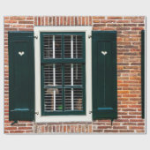Beautiful dutch traditional houses. Brick wall wit ラッピングペーパー (フラット)