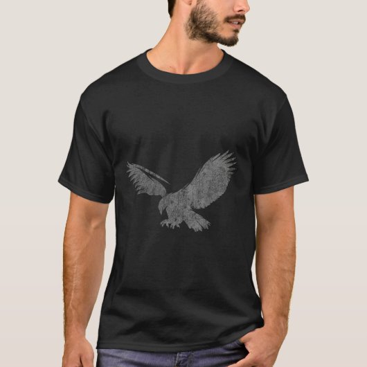 Beautiful Eagle American Bird Silhouette Flying Vi Tシャツ (正面)