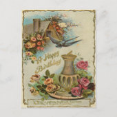 Beautiful Early 1900's Vintage Birthday Greeting ポストカード (正面)