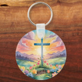 Beautiful Easter Watercolor Art キーホルダー (正面)