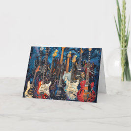 Beautiful Electric Guitars Birthday Card シーズンカード