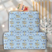 Beautiful Elegant Light Blue Hanukkah ラッピングペーパー