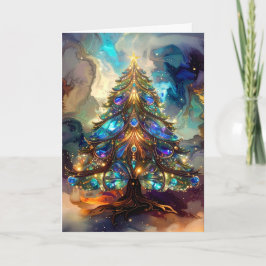 Beautiful Elegant Renaissance Style Christmas Tree シーズンカード