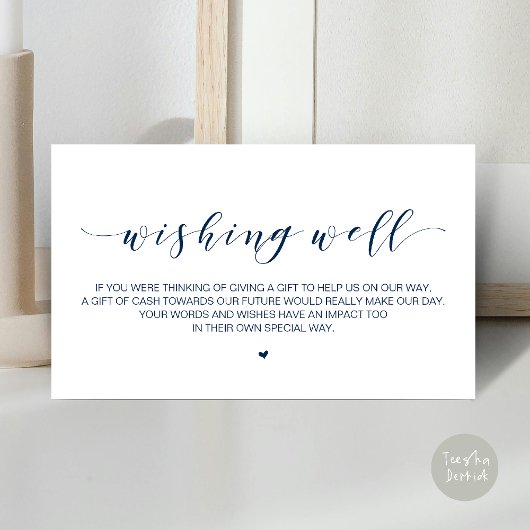 Beautiful Elegant Wedding Wishing Well, Gifts エンクロージャーカード