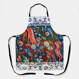 Beautiful Embroidered Horse エプロン