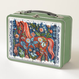 Beautiful Embroidered Horse メタルランチボックス