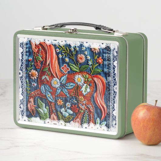 Beautiful Embroidered Horse メタルランチボックス (インサイチュ)