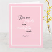 Beautiful Encouraging Bible Quote Psalm 139 カード (黄色い花)