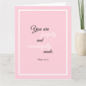 Beautiful Encouraging Bible Quote Psalm 139 カード (正面)