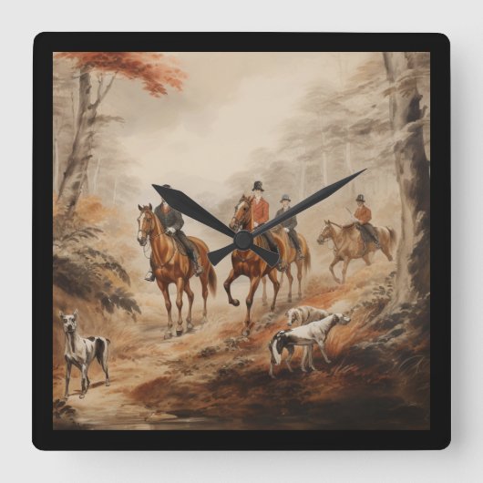 Beautiful English Countryside Clock スクエア壁時計 (正面)