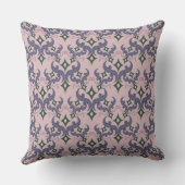 Beautiful ethnic Damascus pattern pointillism  クッション (裏面)
