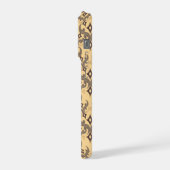 Beautiful ethnic Damascus pattern pointillism iPhoneケース (左側面)