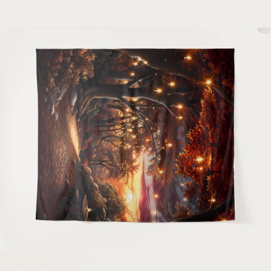 Beautiful Evening Wedding Backdrop タペストリー (正面(横))