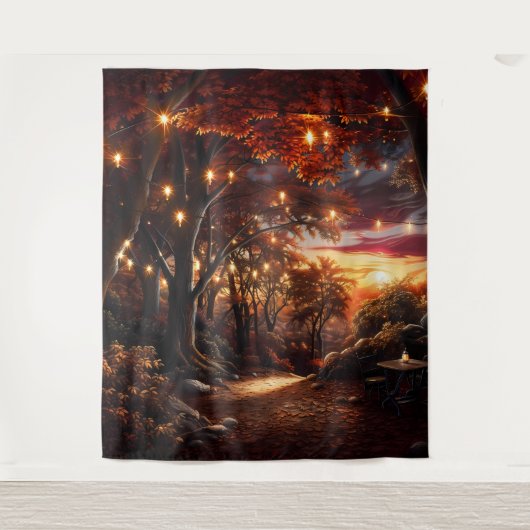 Beautiful Evening Wedding Backdrop タペストリー (正面)