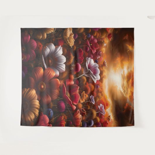 Beautiful Evening Wedding Backdrop タペストリー (正面(横))