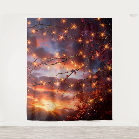 Beautiful Evening Wedding Backdrop タペストリー (正面)