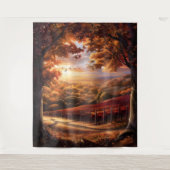 Beautiful Evening Wedding Backdrop タペストリー (正面)